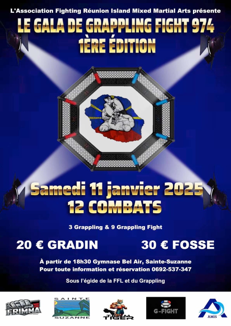 Affiche de Gala de Grappling Fight 974 - 1ère Edition